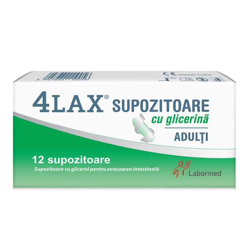 Supozitoare cu glicerina pentru adulti 4Lax, Labormed | 12 bucati — preț și oferte