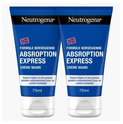 Neutrogena Cremă de mâini cu absorbție rapidă, set de 2 x 75 ml — preț și oferte