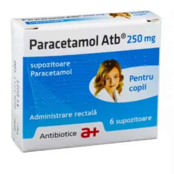 Supozitoare cu paracetamol pentru copii, 250 mg, Antibiotice SA | 6 supozitoare — preț și oferte