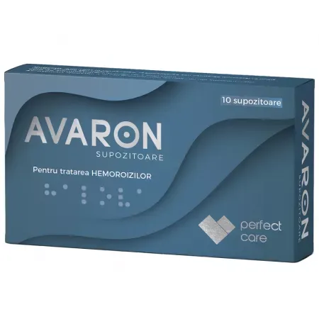 Supozitoare hemoroizi Avaron, Perfect Care Distribution | 10 supozitoare — preț și oferte