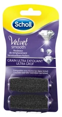 Scholl Velvet Smooth Express Pedi – Cristale de diamant cu granulație ultraexfoliantă – 2 role de schimb — preț și oferte