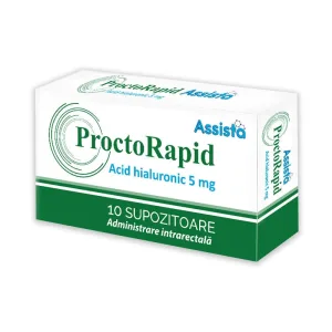 Supozitoare ProctoRapid, 10 bucati, Assista