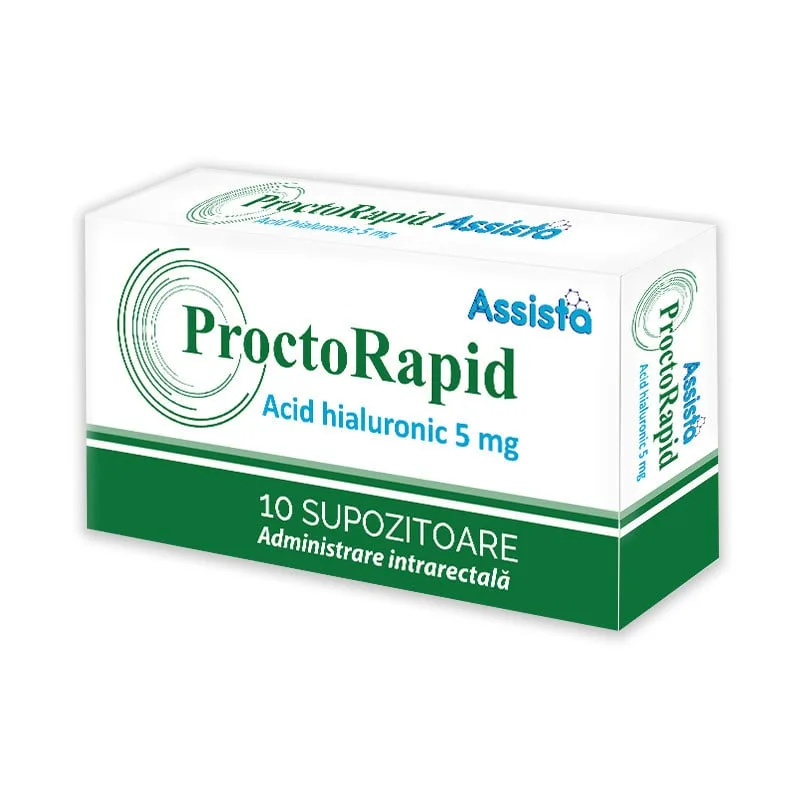 Supozitoare ProctoRapid, 10 bucati, Assista — preț și oferte