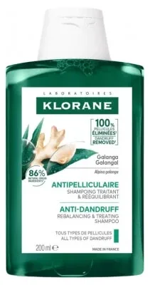 Klorane Șampon tratament antimătreață reechilibrant cu galanga 200 ml