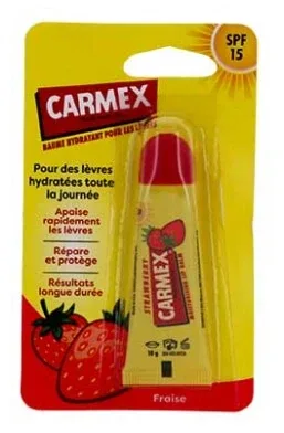Carmex Balsam de buze hidratant cu aromă de căpșuni, SPF 15, tub de 10 g — preț și oferte
