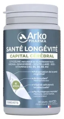 Arkopharma Sănătate și Longevitate Capital Cérébral 60 de capsule — preț și oferte