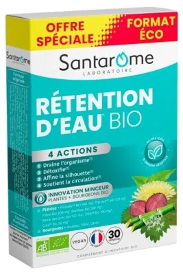 Santarome – Retenție de apă, produs organic, 30 de comprimate – Ofertă specială — preț și oferte