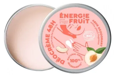 Energie Fruit Déocrème 48H, parfum de piersică albă bio, 45 g — preț și oferte