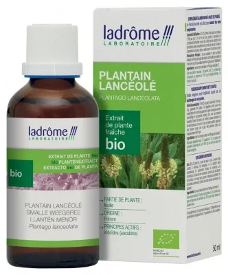 Ladrôme Extract din plantă proaspătă ecologică – Pătlagină lanceolată 50 ml — preț și oferte