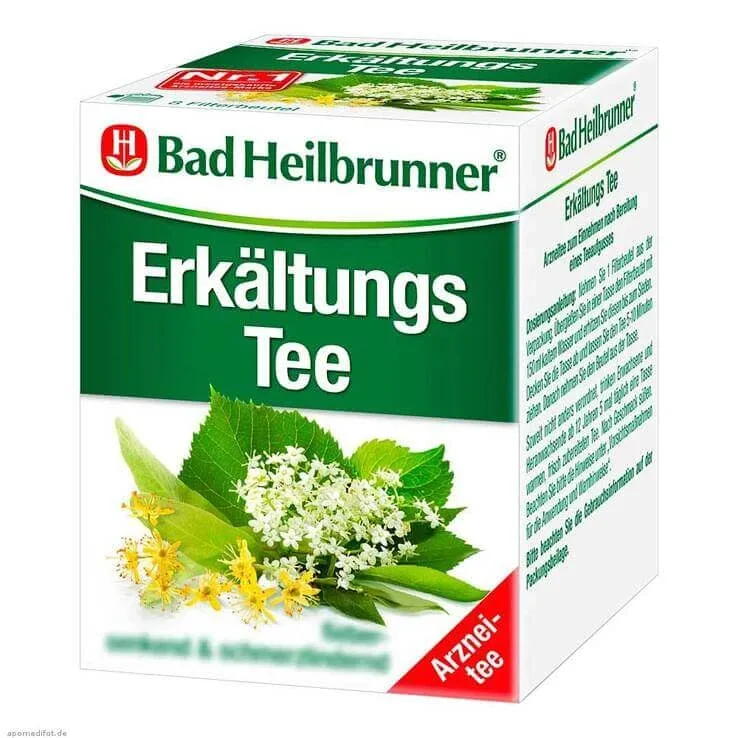 Ceai Bad Heilbrunner pentru răceală N, pliculețe filtrante, 8 pliculețe de câte 2,0 g — preț și oferte