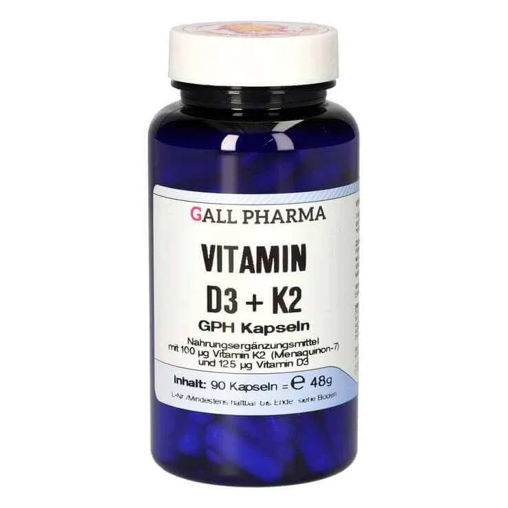 Capsule cu vitamina D3 + K2 GPH, 60 de capsule — preț și oferte