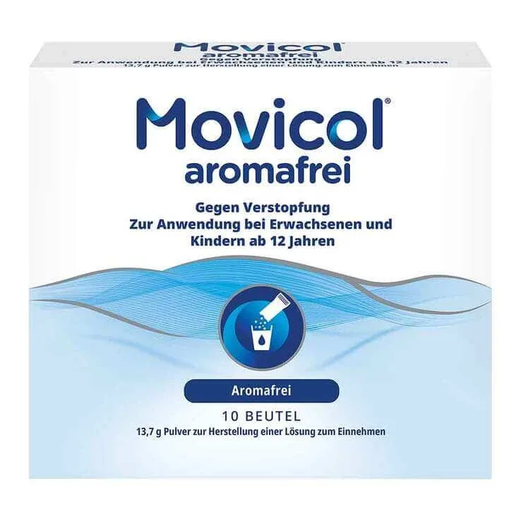 Movicol fără aromă, pulbere pentru prepararea unei soluții orale MP, 10 bucăți pulbere pentru prepararea unei soluții orale — preț și oferte