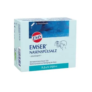 Sare fiziologică pentru spălarea nasului Emser, pachet cu 2 x 100 bucăți de pulbere