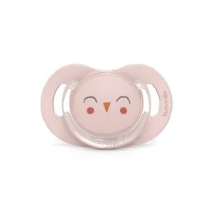 Suzeta anatomica Sx Pro din silicon premium 6-18 luni, bufnita roz, Bonhomia, Suavinex