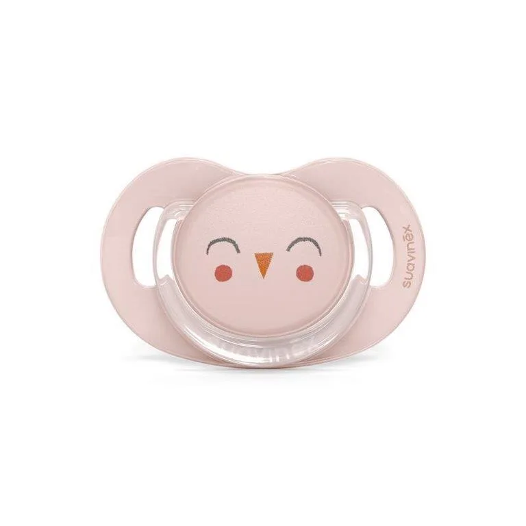 Suzeta anatomica Sx Pro din silicon premium 6-18 luni, bufnita roz, Bonhomia, Suavinex — preț și oferte