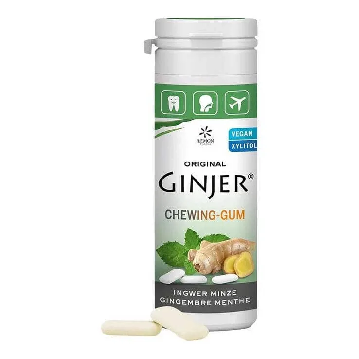 Gumă de mestecat cu ghimbir și mentă, 30 g gumă de mestecat — preț și oferte