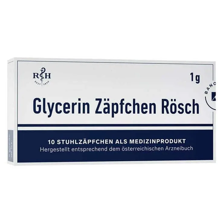 Supozitoare cu glicerină Rösch 1 g împotriva constipației, 100 de supozitoare — preț și oferte