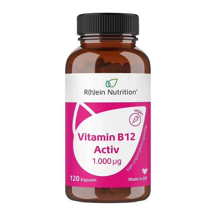 Vitamina B12 Activ 1000 µg, doză mare + capsule vegane, 120 de capsule — preț și oferte