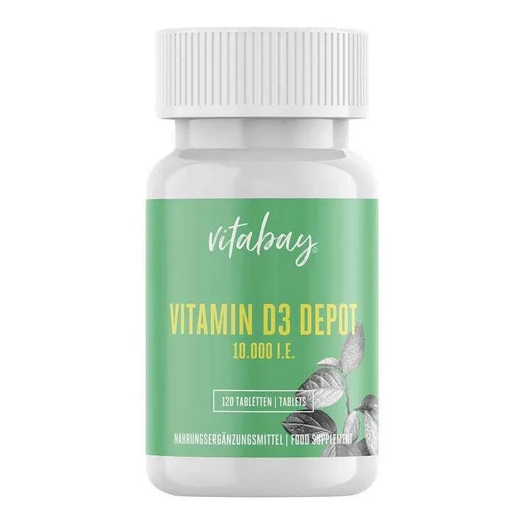 Comprimate cu vitamina D3 cu eliberare prelungită, 10.000 UI de colecalciferol, 120 de comprimate — preț și oferte