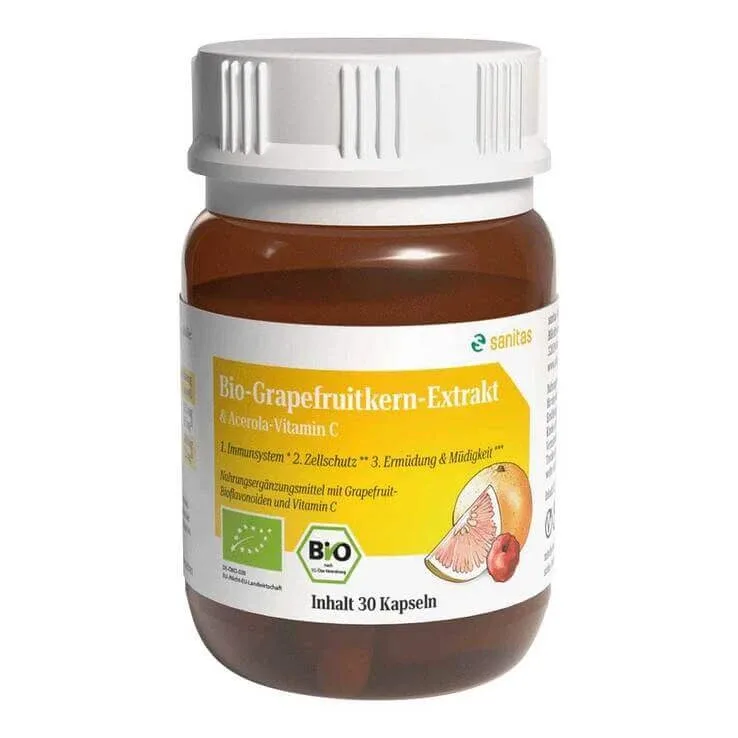 Capsule cu extract organic din semințe de grapefruit, 30 de capsule — preț și oferte