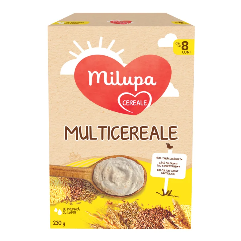 Multicereale, +8 luni, 230 g, Milupa — preț și oferte