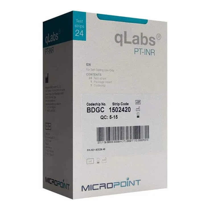 Benzi de testare Qlabs Ptz-INR pentru determinarea INR, 12 benzi de testare — preț și oferte