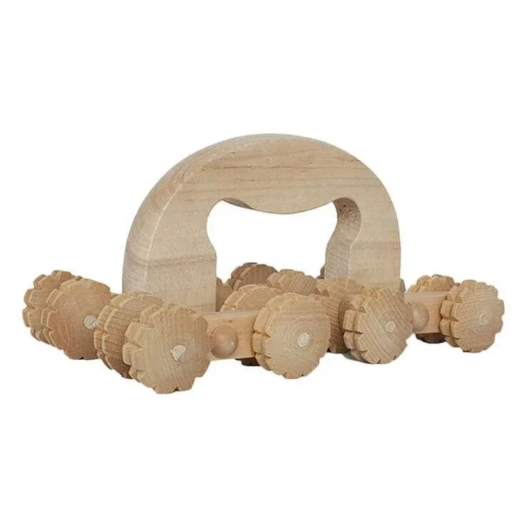 Rolă de masaj din lemn cu mâner + 8 axe, 1 buc. n.v. — preț și oferte
