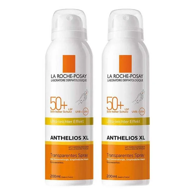 La Roche-Posay Anthelios XL SPF 50+, spray transparent, 2x200 ml spray — preț și oferte