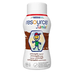 Resource Junior cu aromă de ciocolată, lichid, 6 x 4 x 200 ml lichid