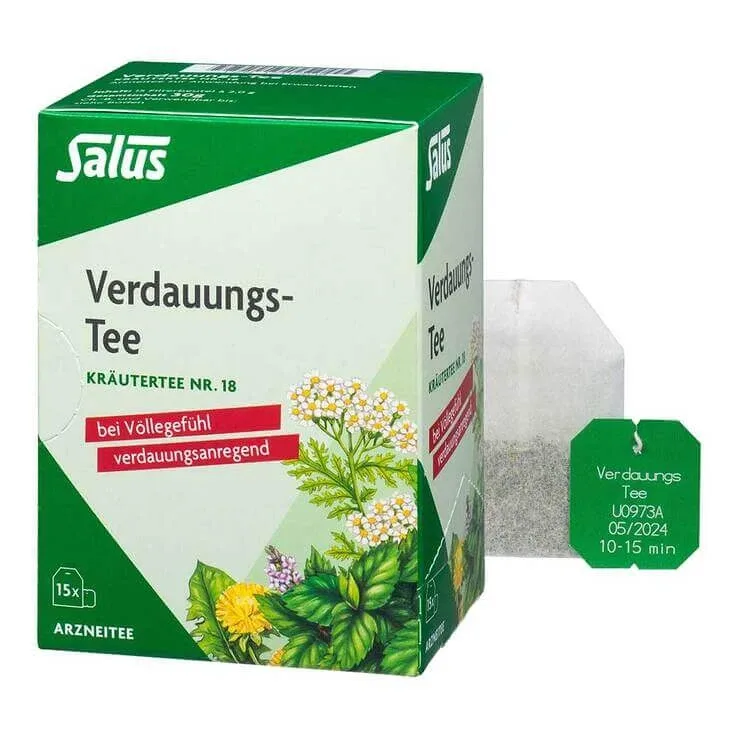 Ceai digestiv din plante nr. 18 Salus, pliculețe filtrante, 15 pliculețe filtrante Salus Haus — preț și oferte