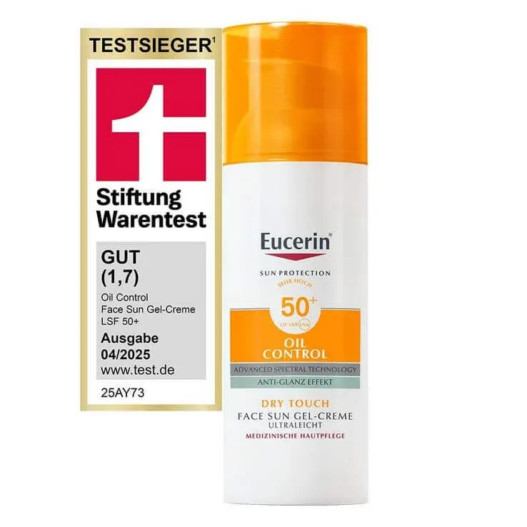 Eucerin Sun Gel-Cremă Oil Control SPF 50+, 2x50 ml cremă — preț și oferte