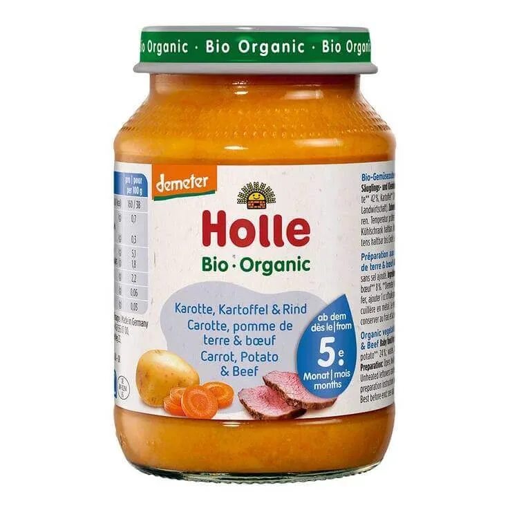 Morcovi, cartofi și carne de vită, 190 g piure — preț și oferte
