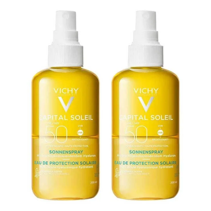 Vichy Capital Soleil Spray de protecție solară + hialuronic SPF 50, 2x200 ml spray — preț și oferte
