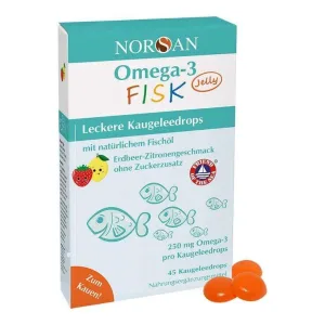 Norsan Omega-3 Fisk Jelly pentru copii, pastile, 120 de pastile
