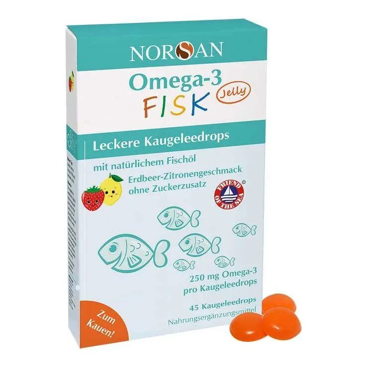 Norsan Omega-3 Fisk Jelly pentru copii, pastile, 120 de pastile — preț și oferte