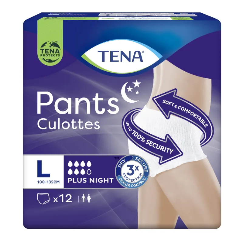 Scutece pentru adulti tip chilot Pants Plus Night, Large, 12 bucati, Tena — preț și oferte