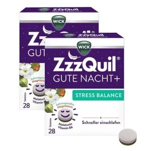 WICK Zzzquil Noapte bună + Echilibru împotriva stresului, 2x28 comprimate