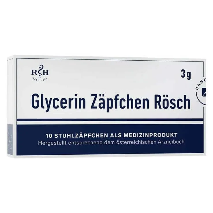 Supozitoare cu glicerină Rösch 3 g împotriva constipației, 100 de supozitoare — preț și oferte