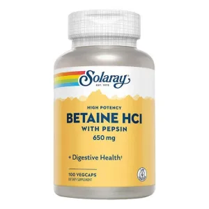 Capsule cu betaină HCL 650 mg + pepsină I, 100 de capsule