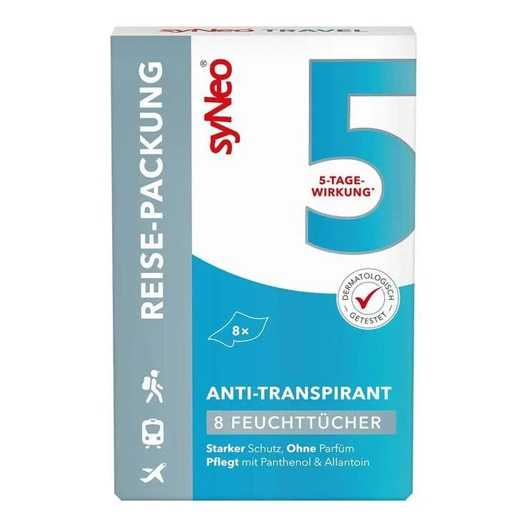 syNeo 5 Antitranspirant – pachet de călătorie cu șervețele unisex, 8 șervețele a câte 2,5 ml — preț și oferte