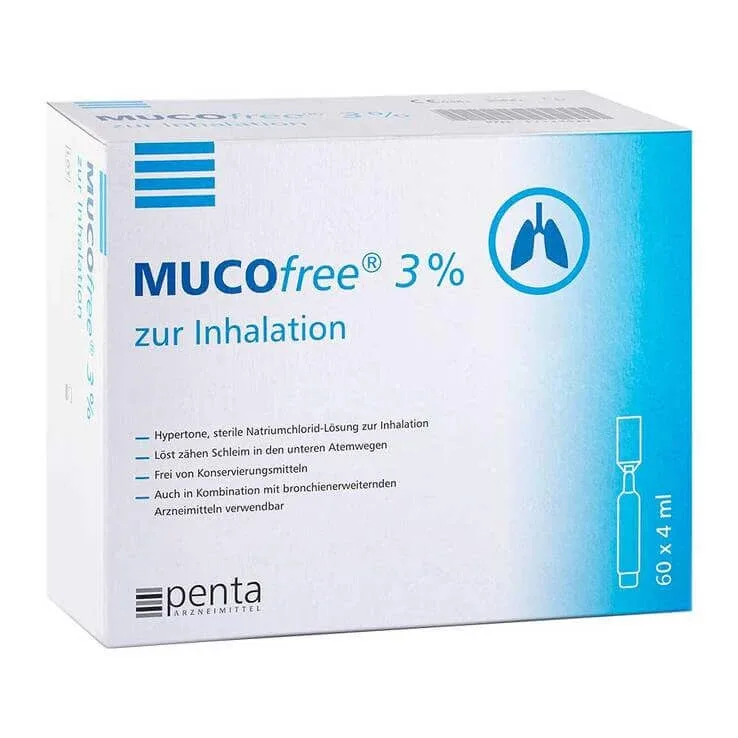 Mucofree 3% pentru inhalare, 20 x 4 ml soluție pentru un nebulizator — preț și oferte