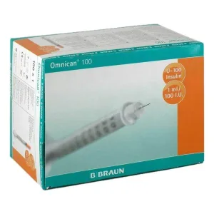 Omnican 100, seringă pentru insulină de 1 ml, U-100, 0,30 x 12 mm, 100 x 1 seringă