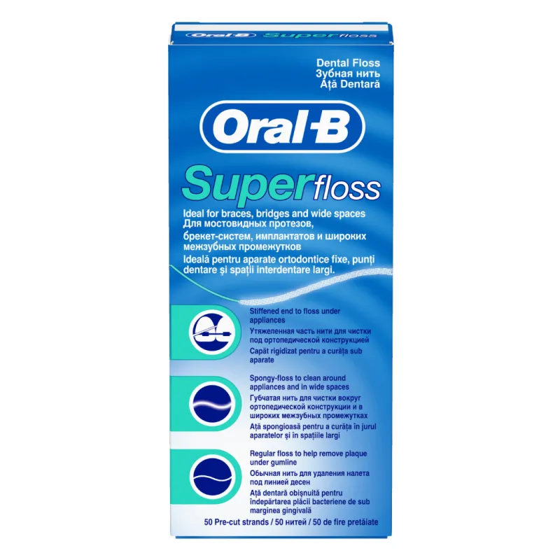 Ata dentara Super Floss, 50 bucati, Oral-B ORAL B — preț și oferte