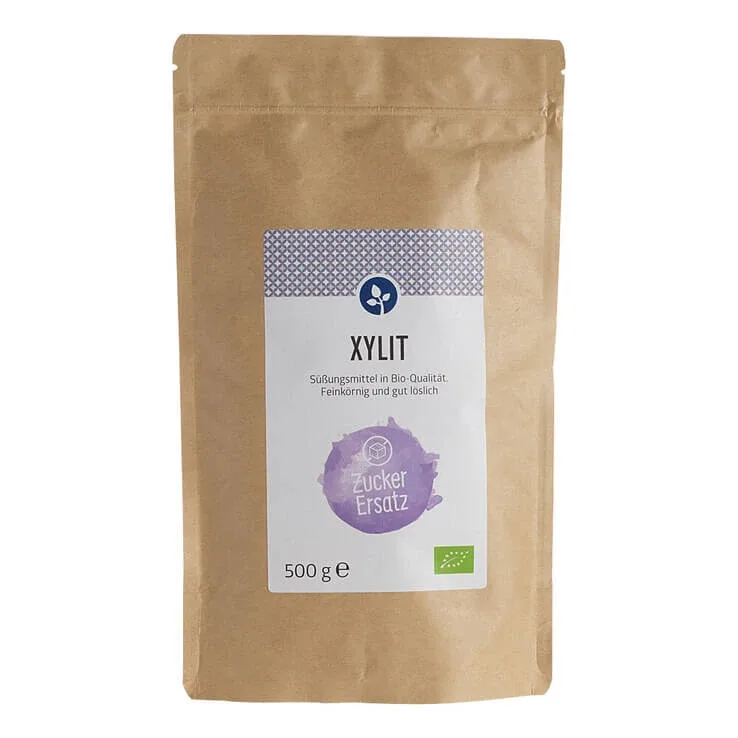 Xilitol organic, înlocuitor de zahăr cu granulație fină, 500 g pulbere — preț și oferte