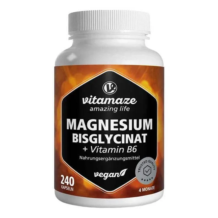 Capsule cu bisglicinat de magneziu + vitamina B6, 240 de capsule — preț și oferte