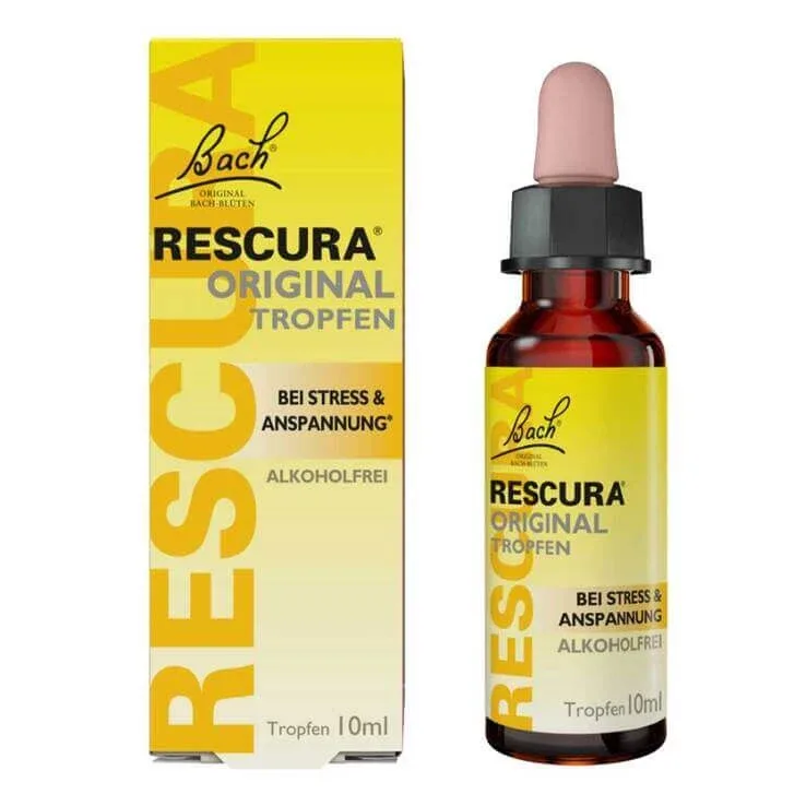 Picături Rescura cu flori de Bach, fără alcool, 20 ml picături — preț și oferte