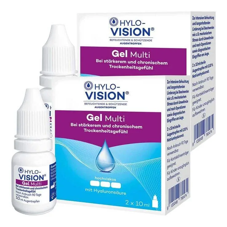 Hylo-Vision Gel Multi picături oftalmice, 2x20 ml picături oftalmice — preț și oferte