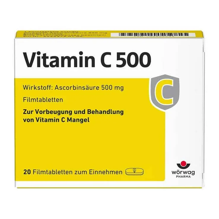Vitamina C 500 comprimate filmate, 50 comprimate filmate — preț și oferte