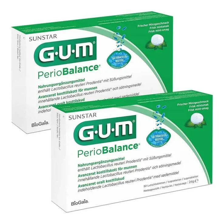 Pastile pentru supt GUM Periobalance, 2 x 30 pastile — preț și oferte