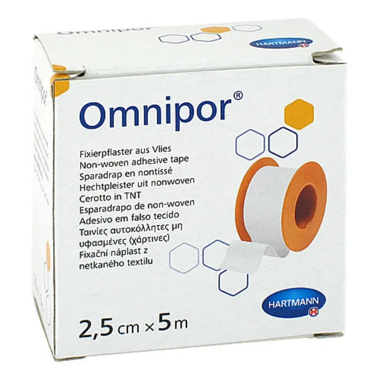 Plasture de fixare Omnipor din material nețesut, 2,5 cm x 5 m, 1 buc. — preț și oferte